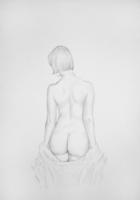 Dresden, Juan Miguel Restrepo, Desnudos femeninos, arte erotico, punta de plara, Silberstift Zeichnung 