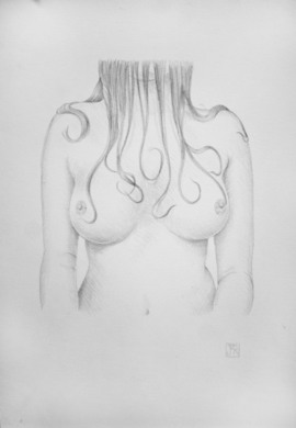 Dresden, Juan Miguel Restrepo, Desnudos femeninos, arte erotico, punta de plara, Silberstift Zeichnung 