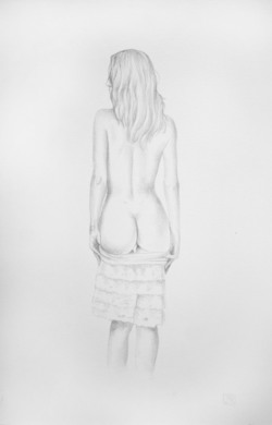 Dresden, Juan Miguel Restrepo, Desnudos femeninos, arte erotico, punta de plara, Silberstift Zeichnung 